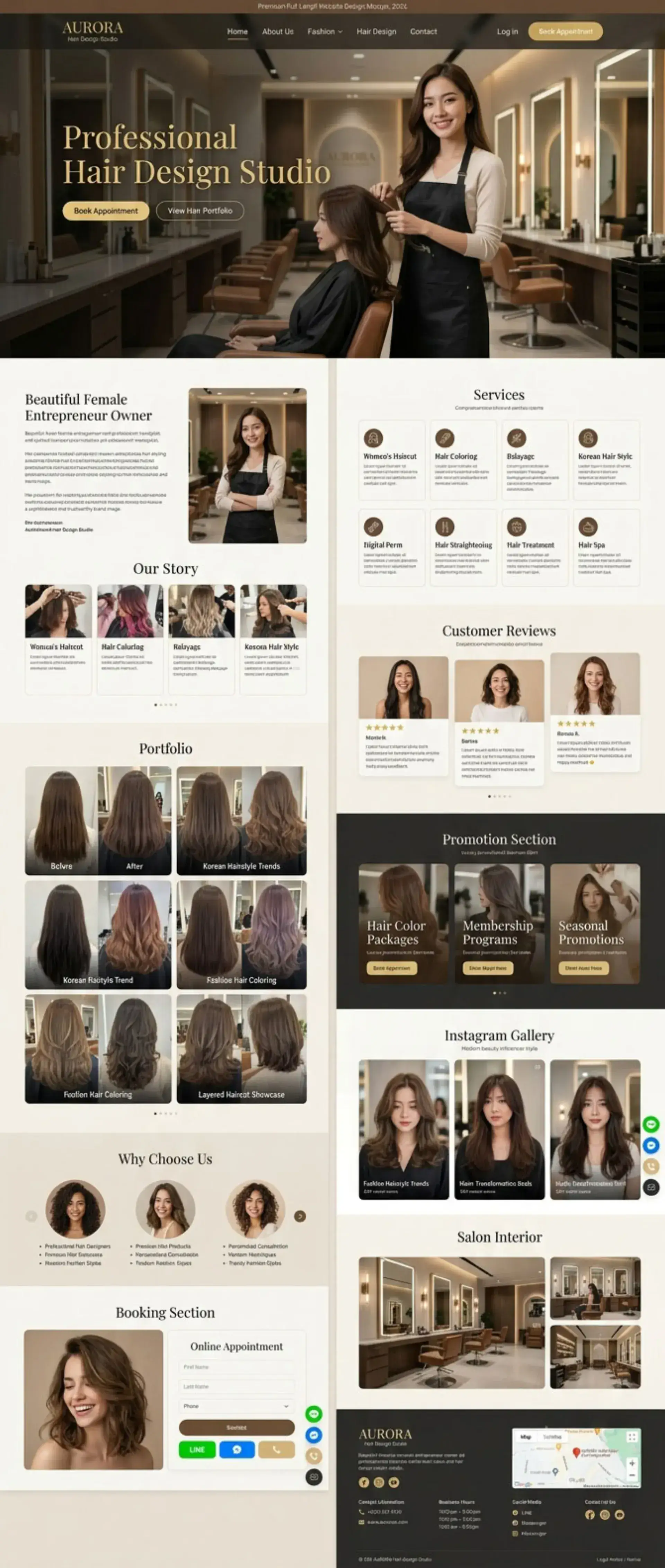 ตัวอย่างเว็บไซต์ WordPress แนว เว็บไซต์ธุรกิจสร้างสรรค์ - Salon